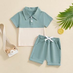 Set di abbigliamento Fashion Baby Boy Outfit Summer Outfits Toddler Shorts per bavani a maniche corte per neonati