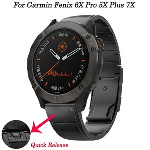 Banda di orologi da 26 mm per Garmin Fenix ​​6x Pro 5x 5xplus 7x 3HR Cingcio Quick Release Release Smartwatch in lega di titanio Discesa Mk1 Mk2i Bracciale