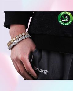 Designer de luxo Hip Hop Jewelry Mens Bracelets Diamond Tennis Bracelet Bling Bangle Iced Out Chain Charms Rapper Fashion ACDRESTOR4530948