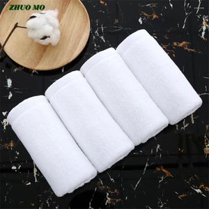 Handduk Zhuo Mo 4PC/Lot High Quality White El Handdukar Badrum Dusch Bomull för vuxna tvättdukar Absorberande ansikte