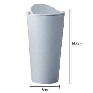 Mini Desktop Bin Small Trash Can With Cover Bedroom Trash Can Garbage Can Clean Workspace Storage Box Home Desk Trash Can El