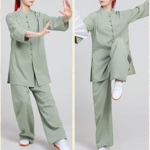Wysokiej jakości letnia kobiety Cottonlinen Tai Chi Odzież Wushu garnitury kung fu taiji mundury