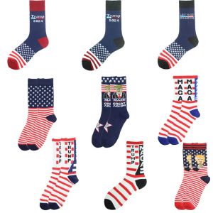 Trump 2024 Socks Make America Great Again Favor Lets' go brandon Stockings For Adults Women Men Universal Cotton Sports