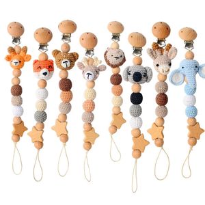 Cadeia de barriga de bebê Clipe Bearder Elephantlionkoala Bead Bead Infant Feether Toy Drop 240409