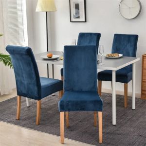 1/2/4/6 PCS kadife elastik sandalye kapağı streç yemek sandalyeleri slipcovers spandex ayarlanabilir yemek sandalye koltuk kasa ev dekor