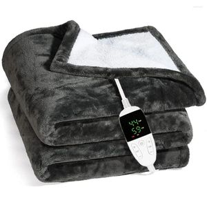 Blankets Electric Blanket Super Soft Flannel Heated With 6 Heating Levels 2-4-6-10 Hours Auto Off Machine Washable 59" X 51"