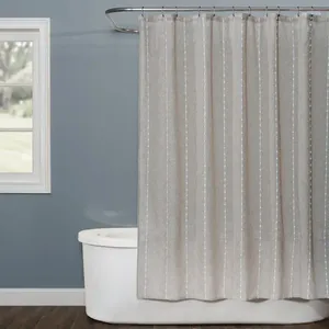 Shower Curtains Neutral And Classic Design Natural Stripe Curtain