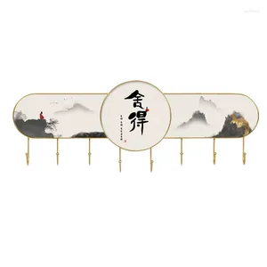 Figurine decorative Creative Zen Iron Art Decoration Painting per appendersi a ganci alle porte di ingresso nessuna porta della camera da letto da letto da letto