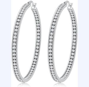 Hoop Huggie Kristal Paslanmaz Çelik Küpe Kadınlar Hipoalerjenik Takı Hassas Kulaklar Büyük Büyük Küpeler Hoops JewelryHoop3869037