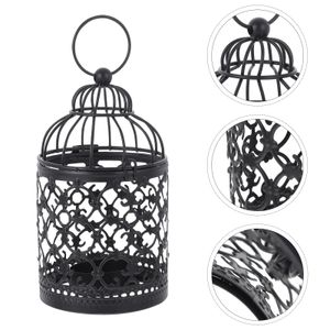 Holder Birdcage Stand Tealight Lantern Hanging Bird Decorative Cage Candlestick Votive Holders Box Vintage Wedding Metal Flower