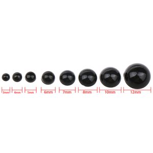 100Pcs 3-12mm Black Plastic Safety Eyes Plush Toy Bears Needle Felting Animals Puppets Making Dolls Accessories DIY Crafts