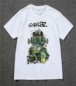 Маленькая футболка Gorillaz UK Rock Band Gorillazs Tshirt Hiphop Альтернативная рэп -музыка