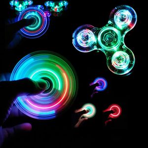 Luminous LED light Fidget Spinner Hand Top Spinners Glow in Dark Light EDC Figet Spiner Finger Stress Relief Toys 240408