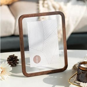 Rahmen leichter Luxus hochwertiger Bilderrahmen Tisch Schwarz Walnuss Transparent Po Acryl fortgeschrittener Sinn einfach Magnetisch