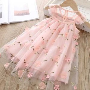 Kız elbiseler melario kızlar tatlı elbiseler yaz bebek kız prenses elbise dantel nakış tasarımı çiçek kız elbise sevimli parti çocuk kıyafetleri