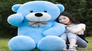 Lovely 100cm White Teddy Bear with Bow Stuffed Animals Bear Plush Toys Hug Doll Kids Girl Birthday Gift3277233