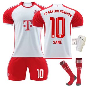 2324バイエルンミュンヘンホームフットボールキットプリント10 SANE 6 KIMMICH 13 Schupomotin 25 Muller Jersey