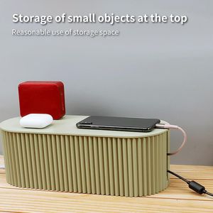Practical Power Cord Storage Box Lightweight Cable Management Box Steady Large Space Desk Waterproof Cable Management Box