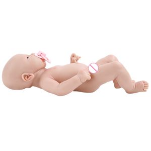 IVITA WG1512CT 14inch 100% Full Body Silicone Bebe Reborn Girl Doll with Magnet Pacifier Realistic Soft Baby for Children Toys