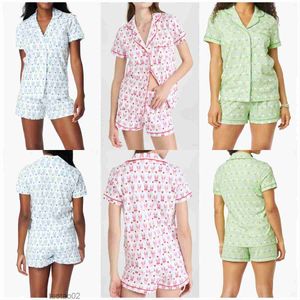 Designer Womens Cute Roller Kaninchen zweiteilige Hosen Pyjamas Y2K Affen vorgefertigte Druck 2-teiliger Pyjama-Set Kurzarm Shirt Shorts Casual Wear 100
