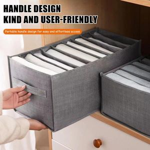 Storage Bags Wardrobe Clothes Organizer For Jeans Washable Closet Drawer Fit Pants Trousers