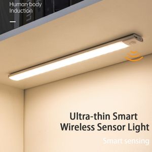 Luce notturna a LED USB UTRA-TIN 20/40 cm sotto la luce dell'armadio per illuminazione da cucina Light Night Light Movone Sensore Lampada