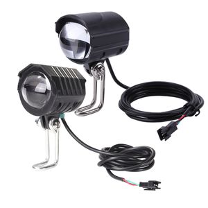 36V 48V 60V 80V Elektrikli Bisiklet Korna Far Scooter Ebike E Bisiklet LED Ön Işık Su Geçirmez Motosiklet Ön lamba Aksesuarları