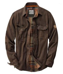 MEN039S JACKETS Journey Shirt Jacket Fracht Militärmantel Dicke Doppel Brusttaschen im Freien für male9988502