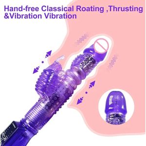 Wibrator wibratorowy Butterfly Obracające koraliki dildo Dual Vibration Wand Seksowne zabawki dla kobiet