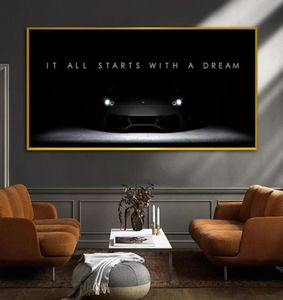 Home Decoration Success Quote Motivational Poster HD Car Inspirational Print Picture Wall Art Nordic Style Canvas Painting Decor9009843