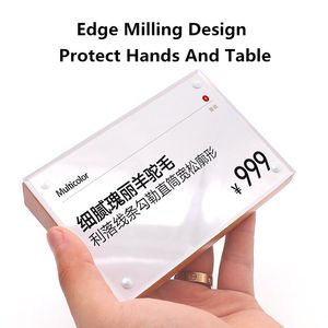 120x80mm AcyLilik Manyetik İşaret Tutucu Ekran Stand Tablo Menü Kağıt Tutucu Fiyat Etiket Kart Etiketleri
