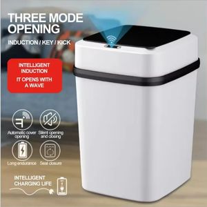 13L Smart Trash Can Automatic Sensor Dustbin Electric Waste Bin Waterproof Wastebasket For Kitchen Bathroom Recycling 240408