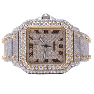 Luxo Parecendo totalmente assistir Iced para homens Mulher Top artesanato exclusivo e caro Mosang Diamond Watchs para Hip Hop Industrial Luxo 28333