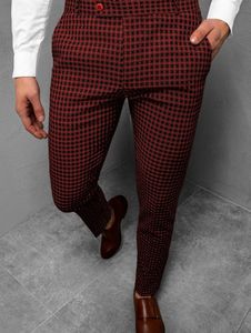 Mens 3D Plaid Striped Slacks Gentlemens Business Social Wear Pants Comfortable Stretch For Daily 240411