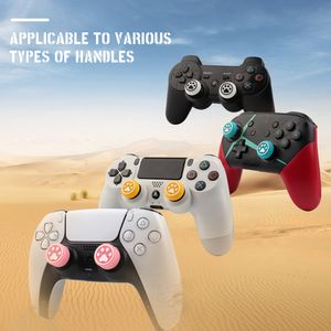 6st Thumb Stick Grip Caps Anti Slip Silicone Controller Joystick Case Cat Paw Game Accessories for Switch Pro för PS4/Xbox One