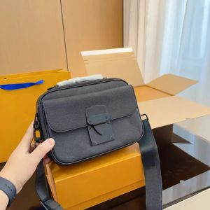 Erkekler Crossbody Bag Tasarımcı Erkek Çanta Omuz Çantası Şık Yüksek Kaliteli Klasik Siyah Çiçek Cros