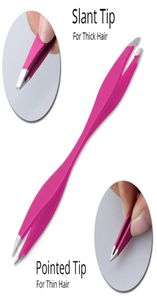 Brainbow 1 peça Tweezers Rose Beauty Makeup Tools Double Ends Eyebrow Tweezer Antiestatic Eyelash Extension Pincet para Maquigem1634144