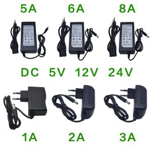 Power Supply Adapter DC 5V 12V 24V 1A 2A 3A 5A 6A 8A Universal Charger for Hoverboard, Toy Car, Photography Lights, LED AC 220V