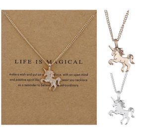 New Fashion Women Unicorn Horse Pingente Chain Chain Chaker Jóias de Natal Presente Adorável 4042113