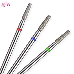 BNG Coluna Diamante Burr Bits de broca de unhas rotativas Cutícula russa Bit Manicure Drill PERIFICAÇÃO Ferramenta de acessórios