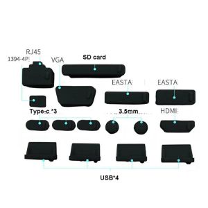 13/16Pcs Laptop Anti Dust Plug USB Type-C Port Dustproof Cover Silicone Stopper HDMI-compatible RJ45 Interface Computer Supply