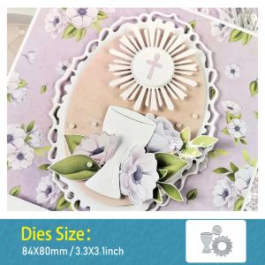 Chalice Sunflower Metal Die Futters för Scrapbooking Card Maket Supplies Cutting Dies Cut Malles Blad Punch Stencils Crafts