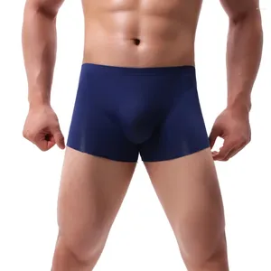 Underpants homens roupas íntimas masculino boxer puro colorido respirável shorts masculinos sexy plus size #yl1