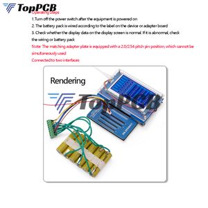 1-24S Batterissträngar Testare Litium LifePo4 LTO Batteriscell Förpackningar Spänningsdetektor Mätare Voltmeter Type-C DC Power Supply