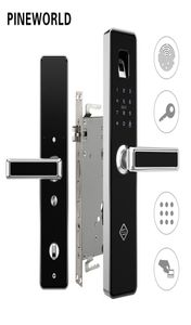 Pineworld Biometrische Fingerabdruck Smart Lockhandle Electronic Door LockfingerprinTrfidKey Touchscreen Digitales Passwort Lock 2013127327