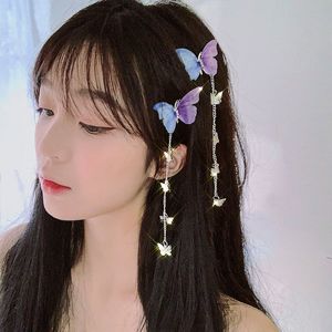 Piacpe farfalla Nuovo filato coreano Elegante Nappa in metallo Clip per capelli lunghi per donne Accessori per capelli antichi Hanfu 2023