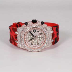 Luxurius aussehend voll aussehend zu sehen, wie er für Männer Frau Top Handwerkskunst einzigartige und teure Mosang Diamond Uhren für Hip Hop Industrial Luxuriöses 49457