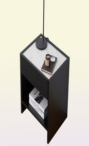 Furniture Bedside table sense Nordic creative modern minimalist black and white locker light luxury bedroom storage bedside small 2550734