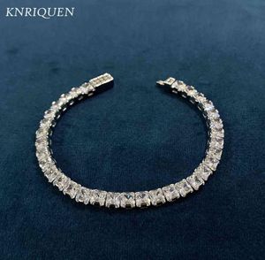 Klassisches 925 Sterling Silber 44mm Simulate Diamant erzeugt Moissanit Strang Hochzeitsarmband für Frauen Fein Schmuck Geschenk 16cm9709173