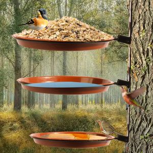 Tree Mounted Hanging Bird Feeder Bowl Weatherproof Bird Bath Spa Pet Supplies for Balcony Railing Garden Attracts Wild Birds